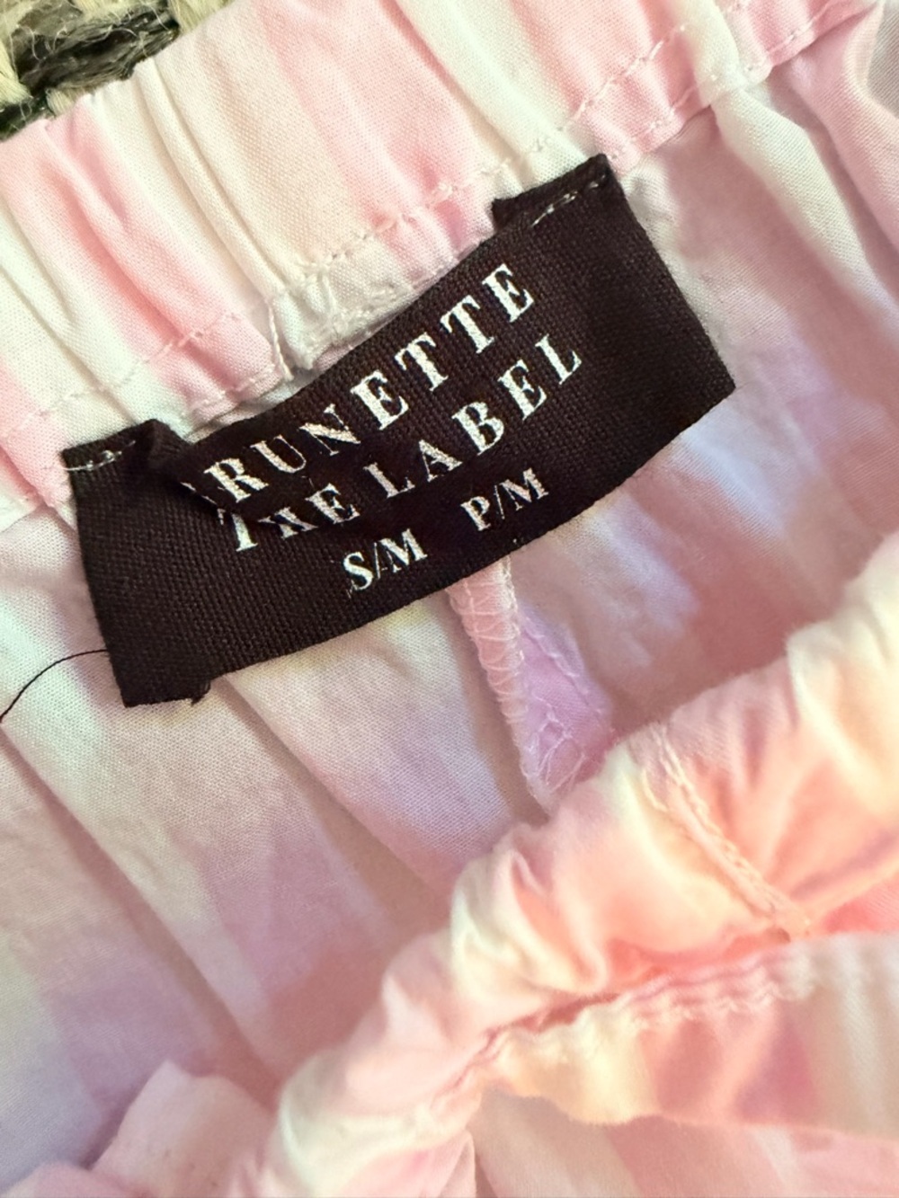 Brunette The Label Pink Stripe Poplin Drawstring Pants - Picture 6 of 6